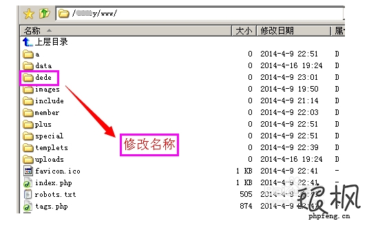 dedecms默认后台文件夹名称