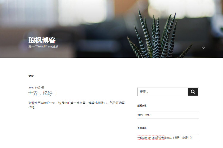 wordpress个人博客网站源码系统分享
